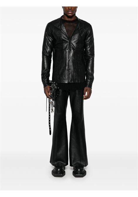camicia girdered larry uomo nerain in pelle RICK OWENS | RU02D6725 LBW09